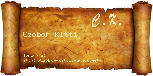 Czobor Kitti névjegykártya